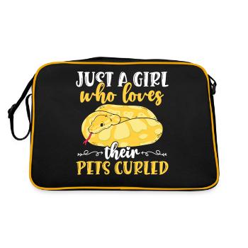 Banana Ball Python Juste Une Fille Qui Aime Leur - Sac Retro - noir/or - Dos