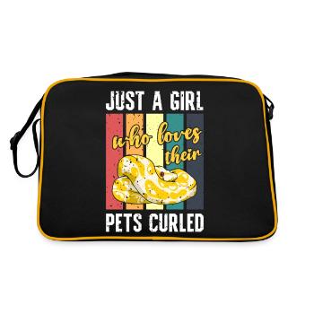 Banana Ball Python Juste Une Fille Qui Aime Leur - Sac Retro - noir/or - Dos