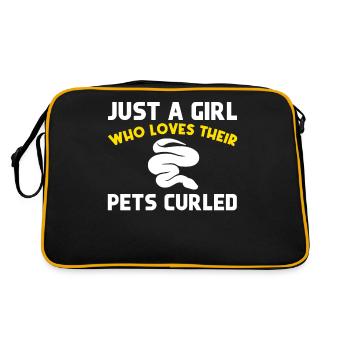 Banana Ball Python Juste Une Fille Qui Aime Leur - Sac Retro - noir/or - Dos