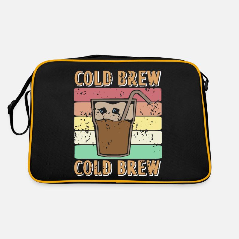 Awesome COLD BREW Retro Vintage Designs T-Shirt Retro Tasche