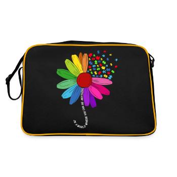 Autism Struggle Education Autistic Autistic Puzzle - Retro Bag - black/gold - Back
