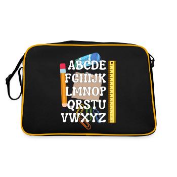 Retour à l’école Chemise Alphabet - Sac Retro - noir/or - Dos