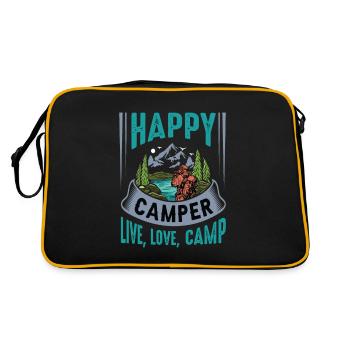 Camping Camping Tent Caravan Photos - Retro Bag - black/gold - Back