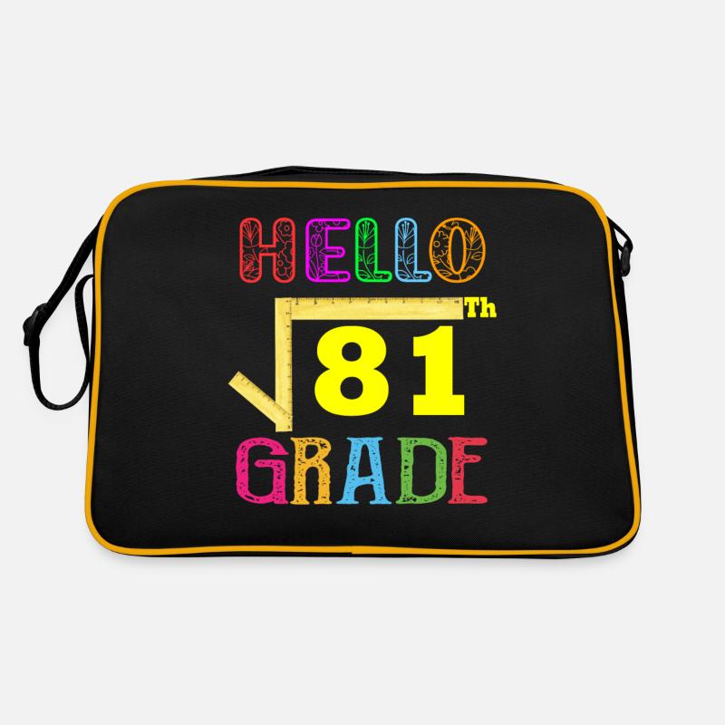 Hello 9th Grade Funny Square Root of 81 Math Retro Bag