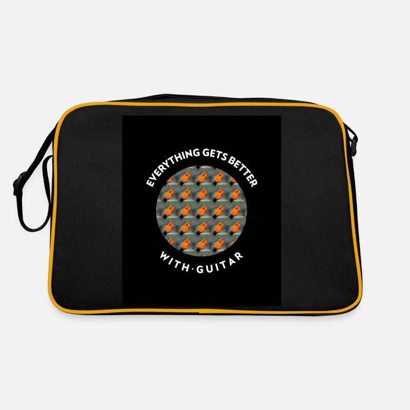 Everything get's better with Guitar (Muster) Retro Tasche