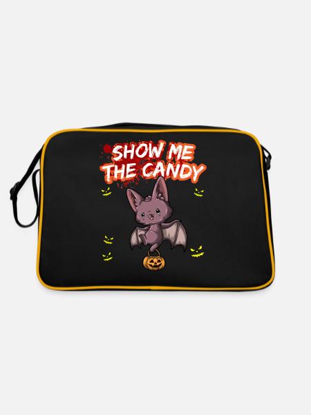 Show Me The Candy Halloween Costume Trick Or Treat - Retro Bag - black/gold - Back