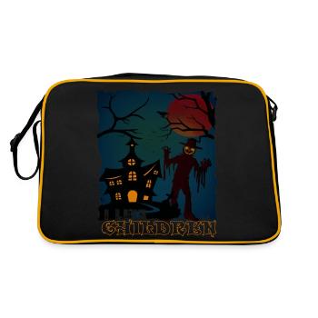 Joyeux Halloween Horror Monster Haunted Horror Scare - Sac Retro - noir/or - Dos