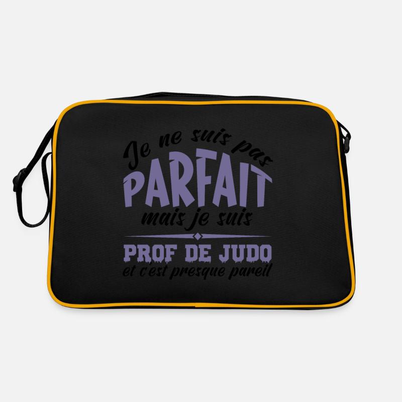 Je ne suis pas parfait mais prof de judo - Sac Retro - noir/or