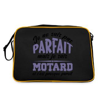 Je ne suis pas parfait mais je suis motard - Sac Retro - noir/or - Dos