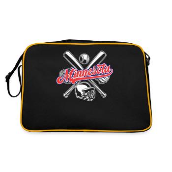 Vintage Minnesota Baseball Distressed Baseball - Retro Bag - black/gold - Back