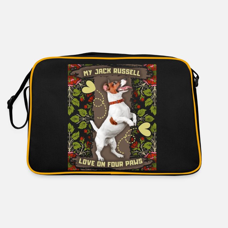 Jack-Russell-Terrier, Hund, bester Freund Retro Tasche