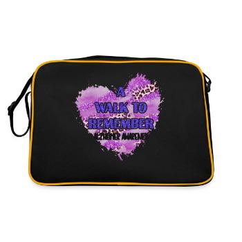 Alzheimer's Disease Brain Forgotten Forgetful - Retro Bag - black/gold - Back