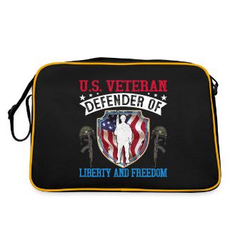 American Veterans America USA Fight - Retro Bag - black/gold - Back