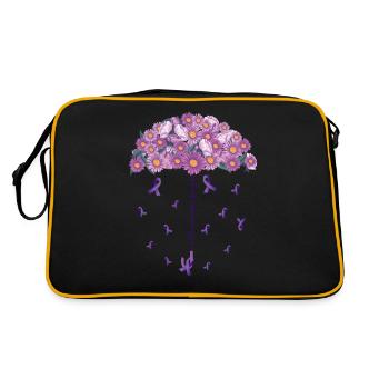 Alzheimer's Disease Brain Forgotten Forgetful - Retro Bag - black/gold - Back