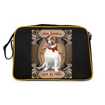 Jack Russell Terrier, Chien, Jack Russell Disant - Sac Retro - noir/or - Dos