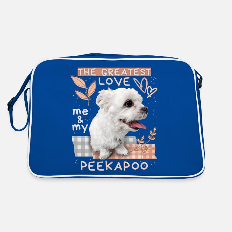 Peekapoo, Hund, lustiger Spruch Retro Tasche