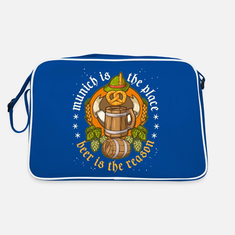 Bier, München, Biertrinker Retro Tasche