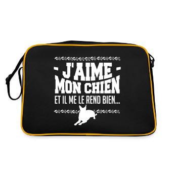 J aime mon chien et il me rend bien - Sac Retro - noir/or - Dos