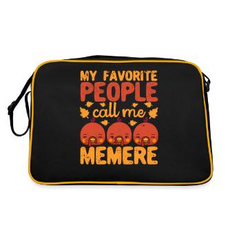 Mes gens préférés m’appellent Memere Funny - Sac Retro - noir/or - Dos