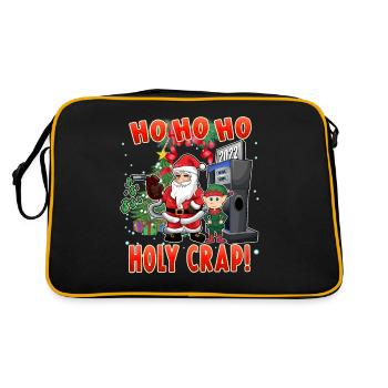 Prix élevés de l’essence de Noël, mignon mème du Père Noël - Sac Retro - noir/or - Dos