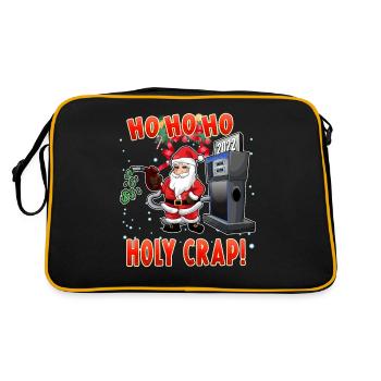 Prix élevés de l’essence de Noël, drôle de mème du Père Noël - Sac Retro - noir/or - Dos