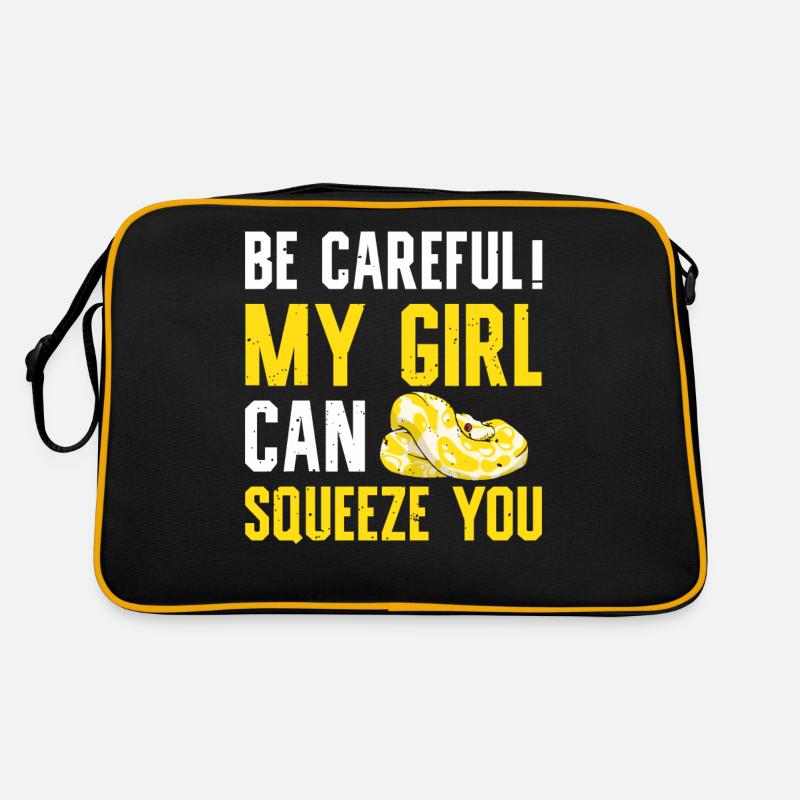 Banana Ball Python Aufpassen Mein Mädchen Kann Retro Tasche