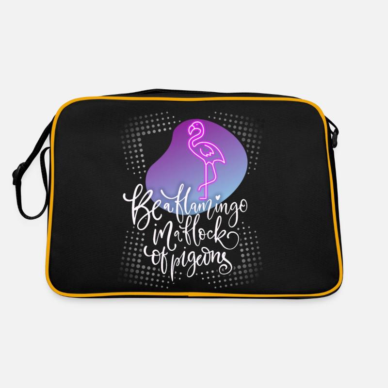 Lustiger Flamingo-Spruch mit schöner Typografie Retro Tasche