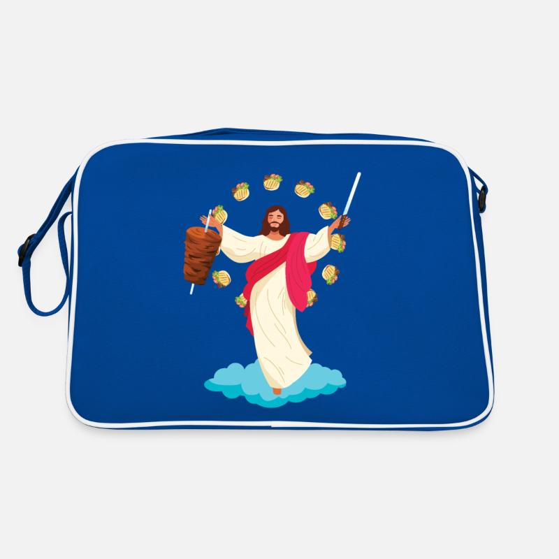Ich bin im Döner Himmel Retro Tasche