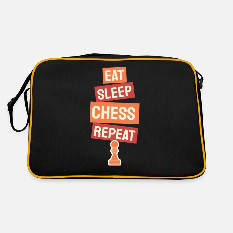 Eat Sleep Chess Repeat Retro Tasche