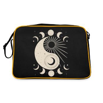 Yin et Yang Cosmique Yin-Yang Lune Soleil - Sac Retro - noir/or - Dos