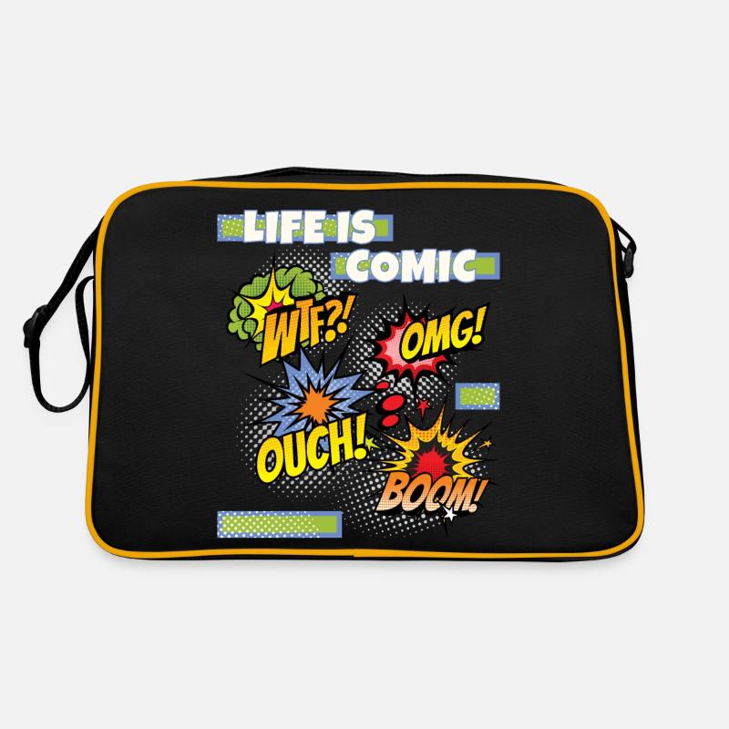Comic, Comic-Strips, lustiger Spruch Comicstyle Retro Tasche