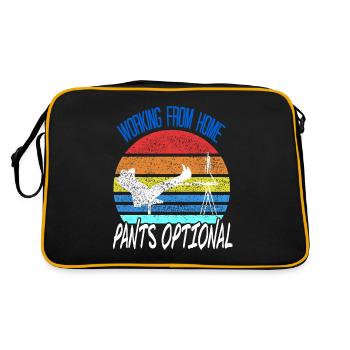 Working From Pants Optional Funny Retro Designs - Retro Bag - black/gold - Back