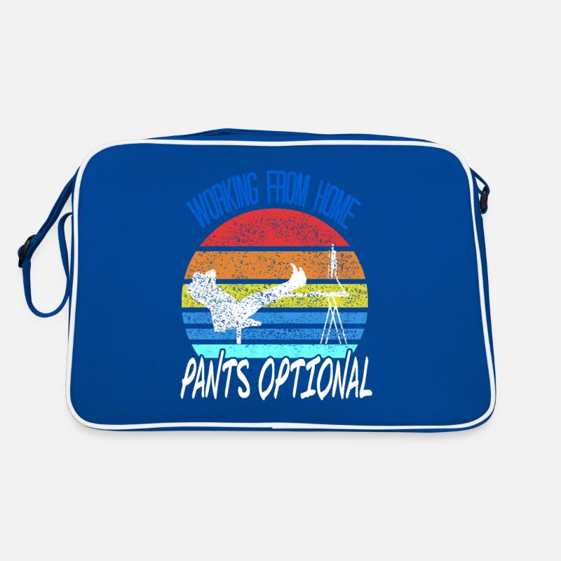 Working From Pants Optional Funny Retro Designs Retro Bag