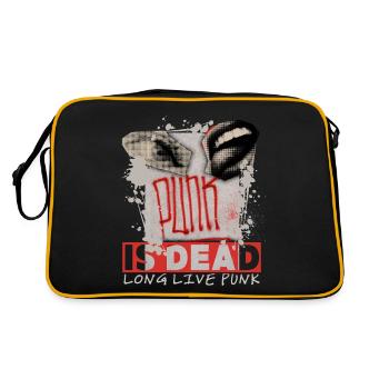 Punk-Is-Dead, Style Punk, Design Punk - Sac Retro - noir/or - Dos