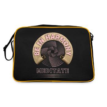 Meditation, Meditation, Harmony Harmony - Retro Bag - black/gold - Back