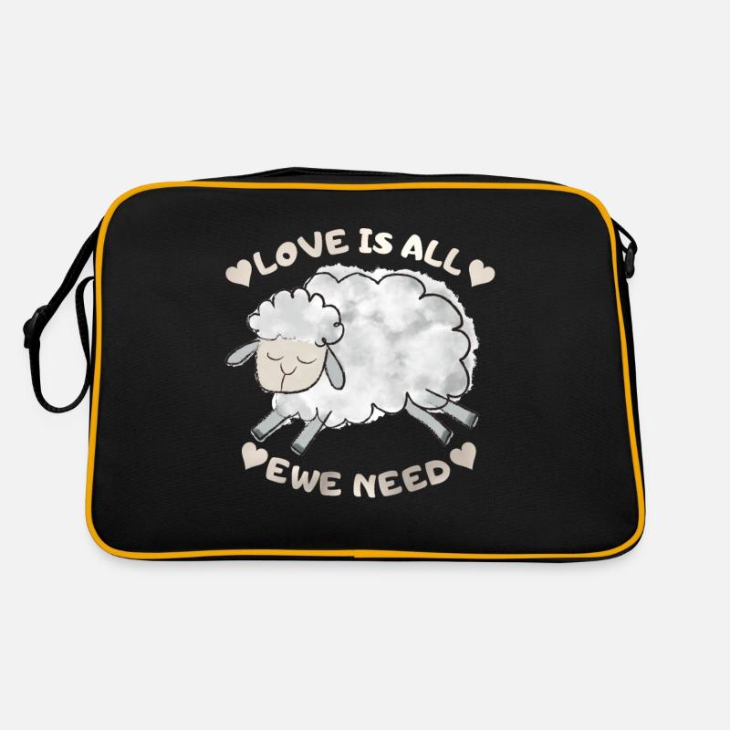 Schaf Schäfchen lustiger Spruch, Pun Retro Tasche