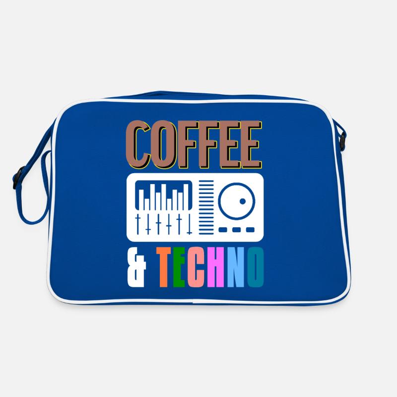 COFFEE & TECHNO Awesome Retro Music Techno Retro Tasche