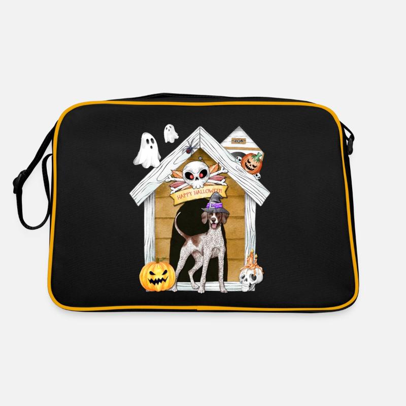 Halloween Pointer Chien Sorcière Sac Retro