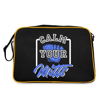 Calmez vos mitaines Drôle de t-shirt de baseball rétro - Sac Retro - noir/or - Dos
