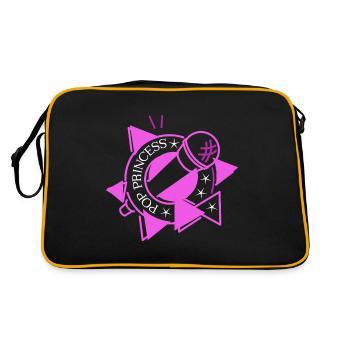 POP Princess Awesome Pop Fan T-Shirt Present Gift - Retro Tasche - Schwarz/Gold - Hinten