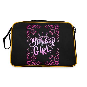 Fille d’anniversaire, Fille d’anniversaire, Typographie - Sac Retro - noir/or - Dos