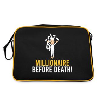 Millionaire before death! - Retro Bag - black/gold - Back