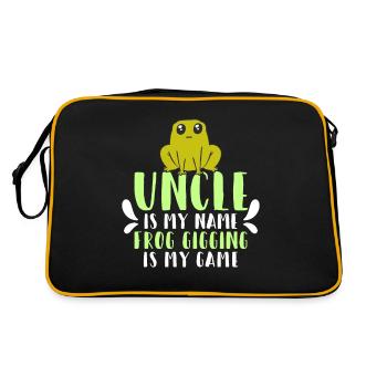 Uncle is my name Frogs Catch my game - Retro Bag - black/gold - Back