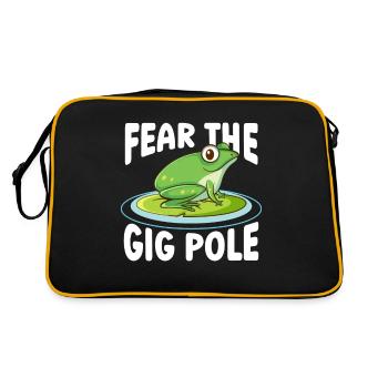 Fear The Gig Pole Frogs Catch Frog Hunters - Retro Bag - black/gold - Back
