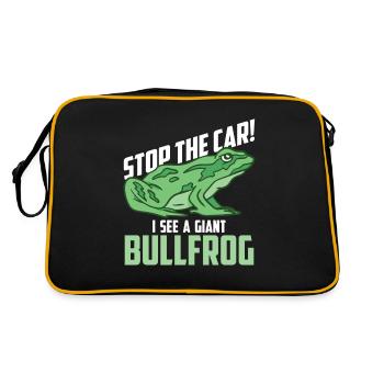 Arrêter! Je vois une grenouille géante - Sac Retro - noir/or - Dos