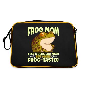 Frog Mom Like A Regular Mom But More Frog-Tastic - Retro Bag - black/gold - Back