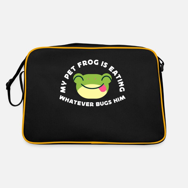My frog is whatever bugs him Retro Bag