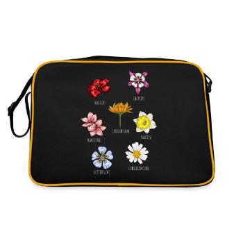 Flower Species Flowers - Retro Bag - black/gold - Back