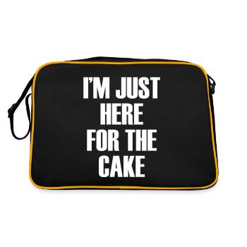 Im Just Here For The Cake - Retro Bag - black/gold - Back