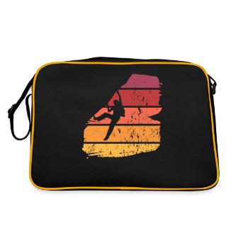Klettern Freiklettern - Retro Tasche - Schwarz/Gold - Hinten